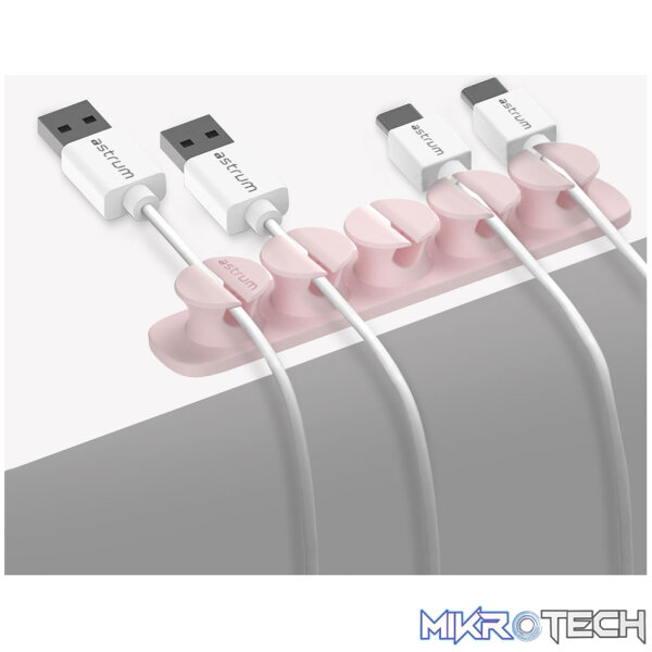 CO110 Cable Organizer Clips - 5 Bays, 4 Storage Compartments - Pink - Image 5